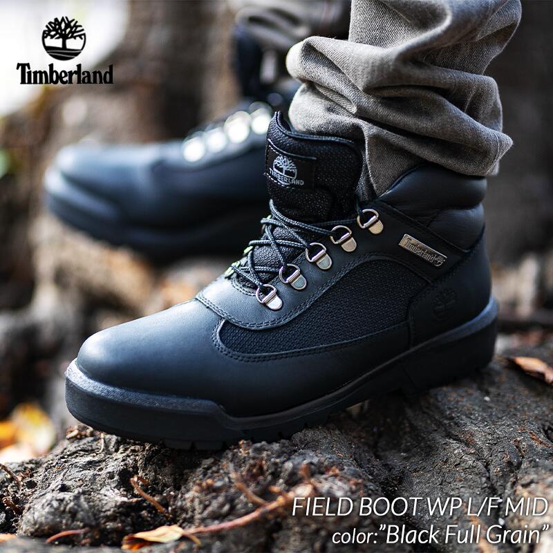 Timberland FIELD BOOT WP L/F MID Black Full Grain ティンバーランド フィールドブーツ ミッド ( 黒 ブラック メンズ A17KY 001 )