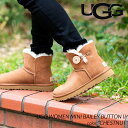 【G.Wスペシャルクーポン配布中 】UGG WOMEN MINI BAILEY BUTTON II CHESTNUT アグ ウィメンズ ムートンブーツ ミニ ベイリー ボタン 2 レディース ( BROWN ベージュ 茶 ボア レディース ウィメンズ BOOTS 1016422 )