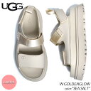 UGG W GOLDENGLOW SEA SALT アグ ウィメンズ ゴールデングロウ サンダル スライド レディース ( アイボリー ベージュ セイル 白 ホワイト 厚底 ストラップ ベルト ラバー ウィメンズ 1152685 )