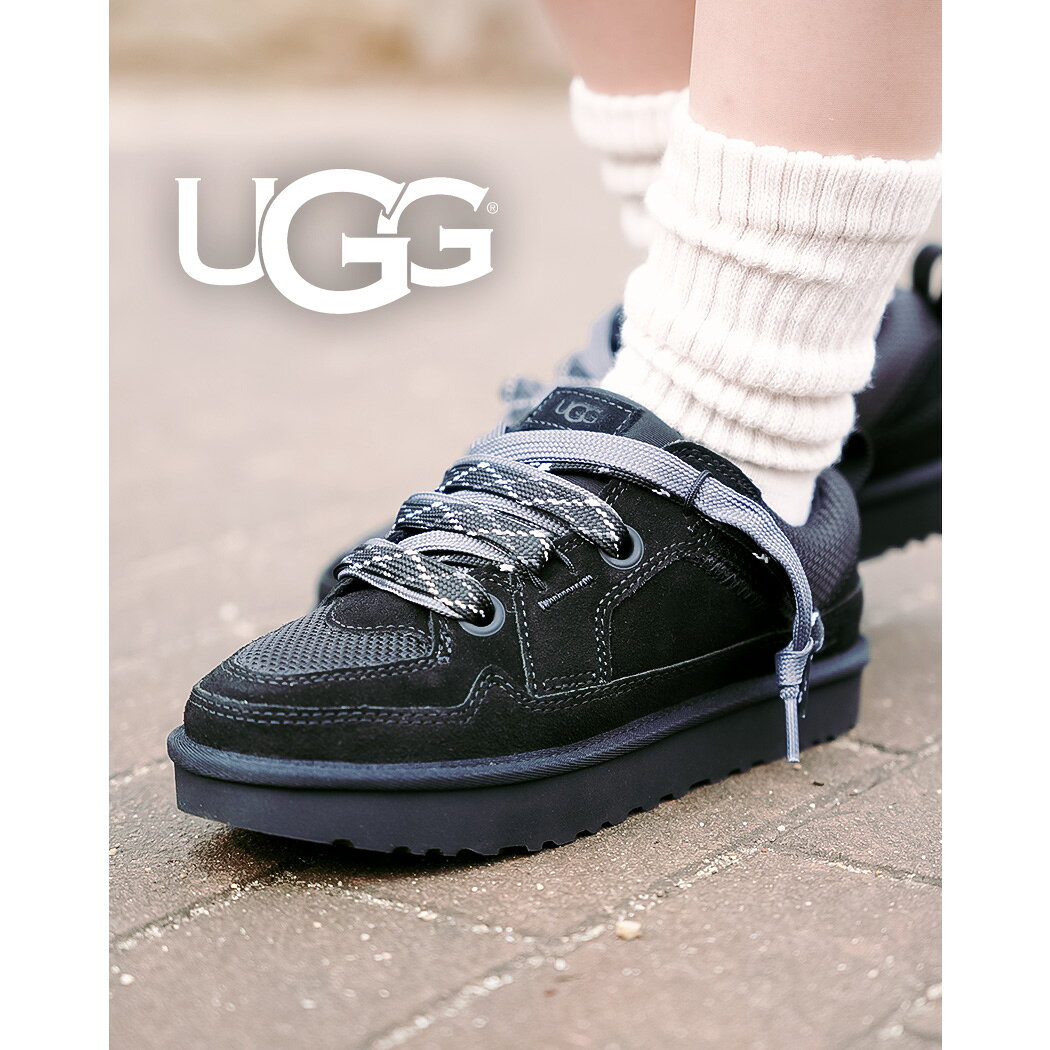 樂天商城 - 【お買い物マラソン限定クーポン配布中!!】UGG アグ ボリューム 厚底 ロー ローメル スニーカー LO LOWMEL BLACK ( ブラック 黒 スエード ローテク レディース レザースニーカー 1168890-BLK )