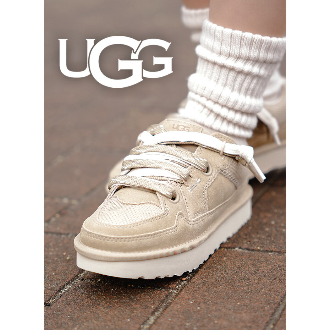 樂天商城 - 【お買い物マラソン限定クーポン配布中!!】UGG アグ 厚底 ロー ローメル スニーカー W LO LOWMEL MUSTARD SEED ( マスタード ベージュ スエード 厚底 レザースニーカー 1168890 )