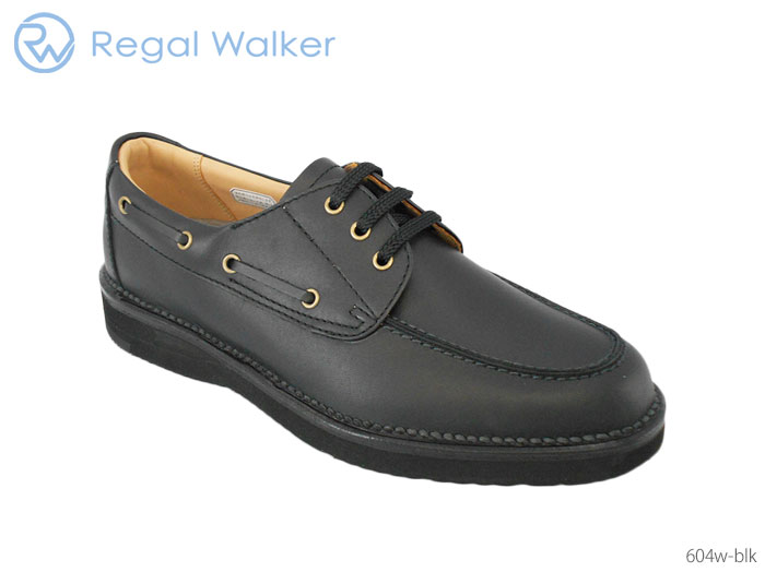 リーガル ウォーカー 604W 604WAH1 REGAL WALKER リーガルウォーカー 撥水加工の牛革ビジネスシューズ（3アイレットモカ） ブラック 3E 幅広 メンズ 靴 正規品