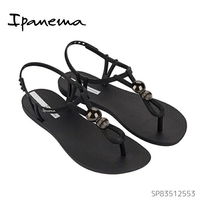 【エントリーで全品ポイントプラス10倍！5/1(水)～6/1(土)】 Ipanema イパネマ CLASS SPHERES SANDAL SP83512553 ブラック/シルバー レディース トング サンダル ビーチサンダル PVC素材