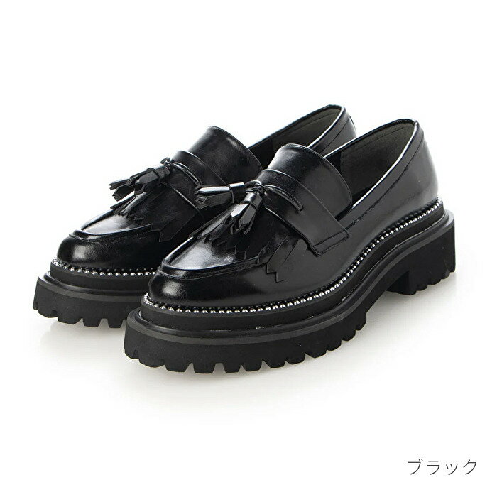 EVOL イーボル スタッズコバ トラックソール タッセルローファー IV5262 レディース シューズ 靴のサムネイル