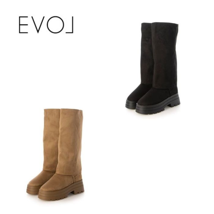 EVOL イーボル 2WAYムートンカバーブーツ IZ5887 ブーツ レディース 防寒 暖かい 厚底 ロングブーツ シューズ 靴のサムネイル
