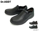 【7/25(金)限定!ポイント16倍確定!要エントリー】 ドクターアッシー Dr.ASSY DR-8017 8017 メンズ カジュアルシューズ スリッポン ブラック ダークブラウン 革靴 4E 幅広 ワイド 本革 撥水加工