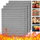 バーベキュー 焼き網 グリルマット くっつかない 超耐熱260℃ 耐高温 焦げ付き防止 bbq網 BBQシート 鉄板用 オーブン 電子レンジ焙煎メッシュマット ...