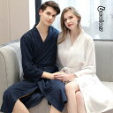 【50%OFFクーポン】バスローブ レディース メンズ 薄手 ルームウェア ママ 春夏秋 サウナ ホテル 温泉 カーディガン ペア カップル ユニセックス 大き...