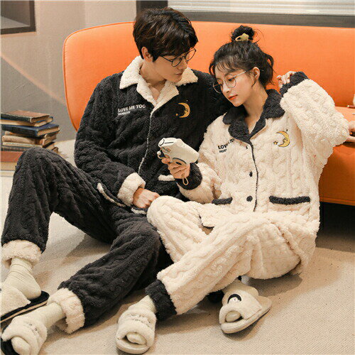 【クーポン利用で最大1000円OFF!】ペアパジャマ 冬 モコモコ カップル ペア ペアパジャマ モコモコ メンズ ペアパジャマ カップル 秋冬 結婚祝い プレゼント ペアパジャマ カップル 冬 カップル お揃い プレゼント ギフト カップル ペア ルームウェア セット 前開き 長袖