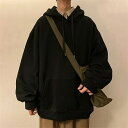 【クーポン利用で最大1000円OFF!】メンズ パーカー おしゃれ 長袖 トップス 赤 無地 アメカジ フーデッド ヘビーウエイト 冬 服 プルパーカー 韓国 ...