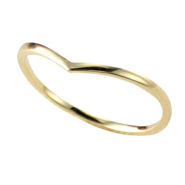 スーパーSALE半額クーポン対象 ピンキーリング リング 指輪 10金 k10 10k 極細リング 華奢 シンプル ゴールド　V字 ファランジ 重ねづけ イエローゴールド ピンクゴールド ホワイトゴールド 0号～15号 prgssのサムネイル