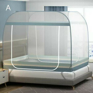 送料無料 蚊帳 ベッド用 床用 シングル ワンタッチ モスキートネット 簡単設置 大きい レギュラーサイズ 底面付き かや 虫よけ 害虫 蚊 ムカデ 対策 夏 ドーム蚊帳 スタンドタイプ 寝室 キャンプ テント アウトドア 安眠 快適