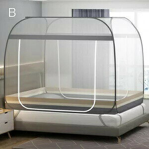 送料無料 蚊帳 ベッド用 床用 シングル ワンタッチ モスキートネット 簡単設置 大きい レギュラーサイズ 底面付き かや 虫よけ 害虫 蚊 ムカデ 対策 夏 ドーム蚊帳 スタンドタイプ 寝室 キャンプ テント アウトドア 安眠 快適