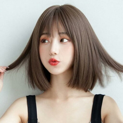 ウィッグ ストレート ダークブラウン ボブ ミディアム フルウィッグ ショート ブラウン 耐熱 自然 ネット 高品質 医療用 簡単 サラサラ ウィッグ ストレート ダークブラウン ボブ ミディアム フルウィッグ ショート ブラウン 耐熱 自然 ネット 高品質 医療用 簡単 サラサラ
