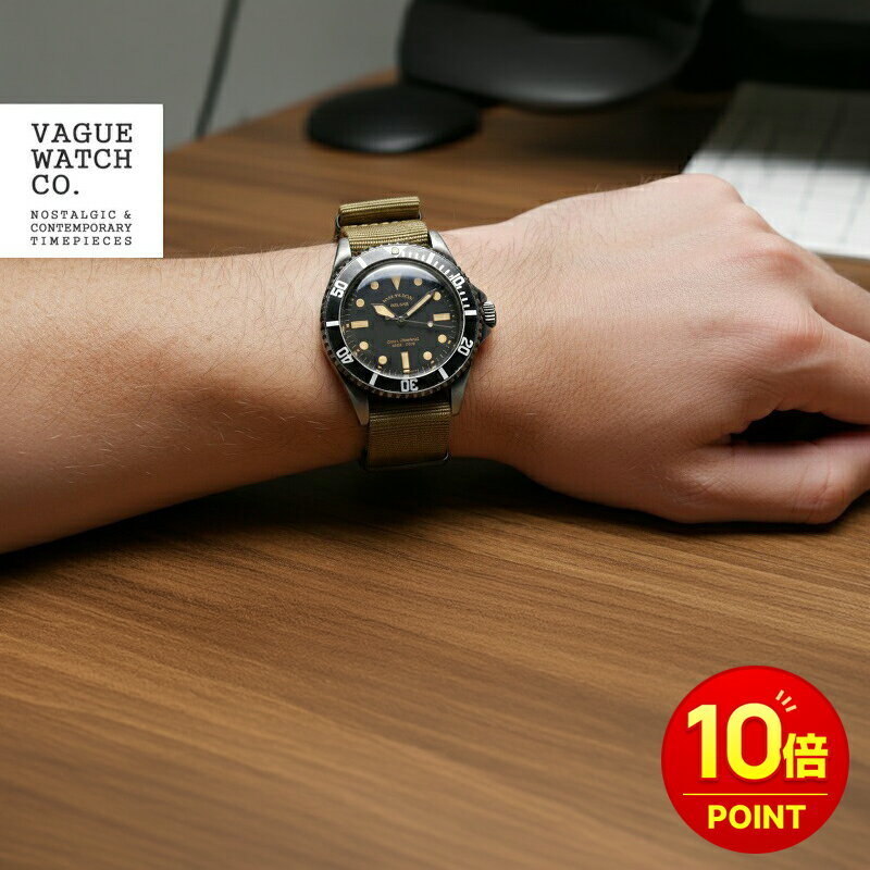樂天商城 - 【新品】【国内正規品】VAGUE WATCH　BS-L-001 　腕時計　ヴァーグウォッチ メンズ　BLK SUB　日本製クオーツムーブメント　ステンレススチール　BKナイロン　クリスタルガラス