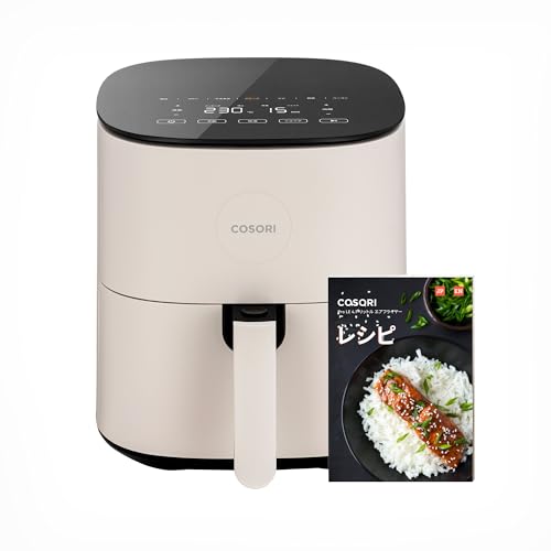 COSORI コソリ ノンフライヤー 4.7L 大容量 家庭用 電気 エアフライヤー 最高温230℃ 揚げ物 ポテト 惣菜 日本語レシピ付き タイマー 自動電源オフ アイボリー CAF-L501-WJPのサムネイル
