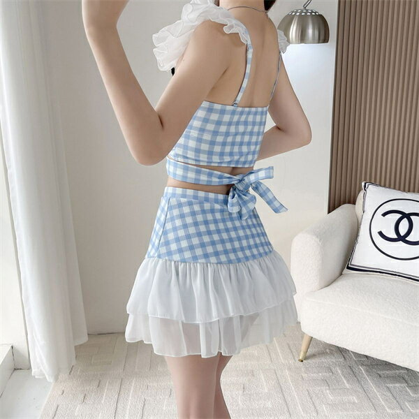 水着 セパレート式水着 レディース水着 着やせ効果 カワイイ オシャレ トレンド感 レディース ワンピース水着 ブルースカート 女性 オトナ 高校生 大学生 女子 20代 30代 40代