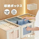 収納ボックス 折りたたみ可能 省スペース 大容量 2個セット 衣類収納 収納ケース ボックス 衣類収納袋 布 布製 窓付き フタ付き おしゃれ 押し入れ 洋服収...