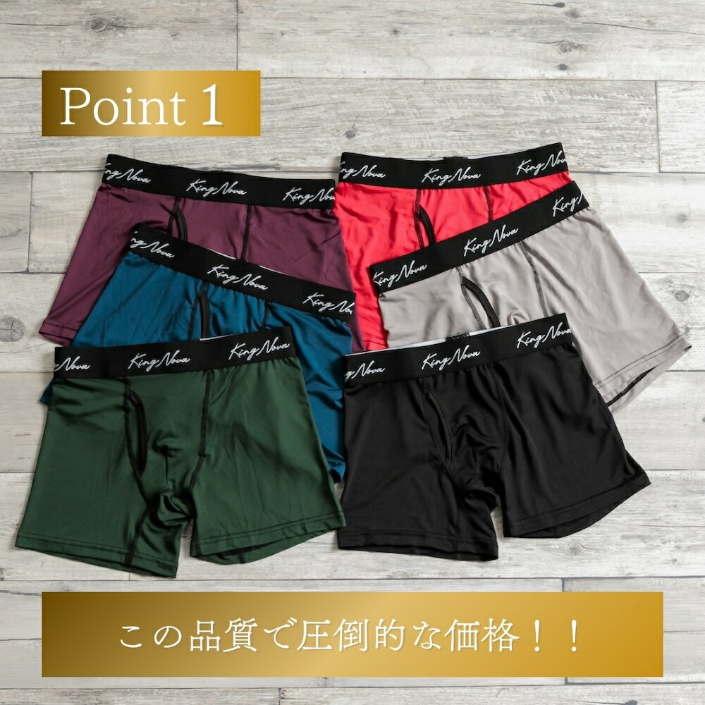 ボクサーパンツ メンズ 前開き ローライズ キングノバ KINGNOVA下着 パンツ 男性 M...