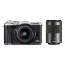 【中古】【1年保証】【美品】Canon EOS M6 ダブルズームキット 15-45mm IS STM + 55-200mm IS STM シルバー