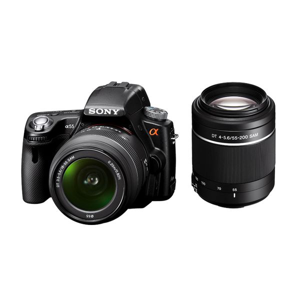 【中古】【1年保証】【美品】SONY α55 ダブルズームキット DT 18-55mm 55-200mm SLT-A55VY