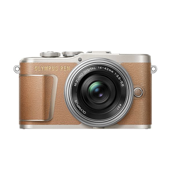 【中古】【1年保証】【美品】OLYMPUS PEN E-PL9 14-42mm EZ レンズキット ブラウン