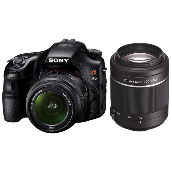 樂天商城 - 【中古】【1年保証】【美品】SONY α65 ダブルズームキット DT 18-55mm SAM II / 55-200mm SAM [SLT-A65VX]