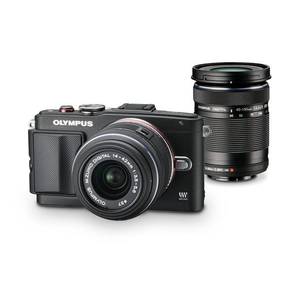 【中古】【1年保証】【美品】OLYMPUS PEN Lite E-PL6 ダブルズームキット ブラック