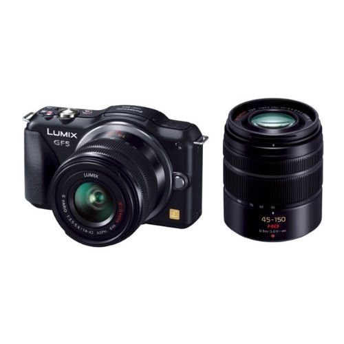 【中古】【1年保証】【美品】Panasonic LUMIX DMC-GF5 ダブルズームキット ブラック