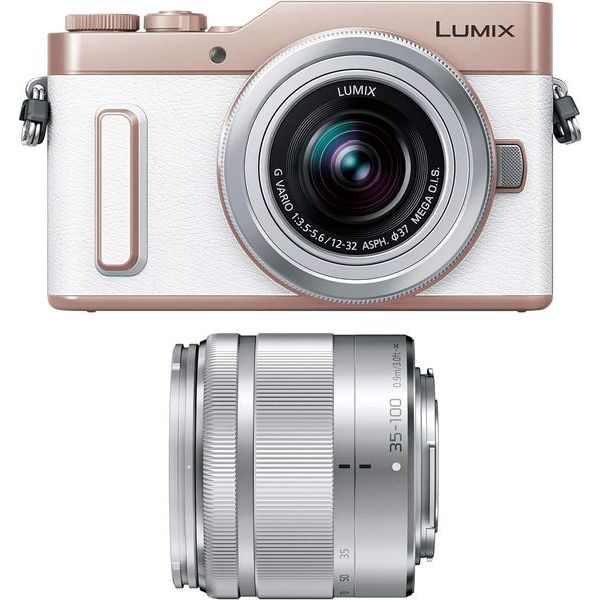����šۡ�1ǯ�ݾڡۡ����ʡ�Panasonic LUMIX GF90 ���֥륺���७�å� 12-32mm + 35-100mm �ۥ磻�� [DC-GF90WA-W]