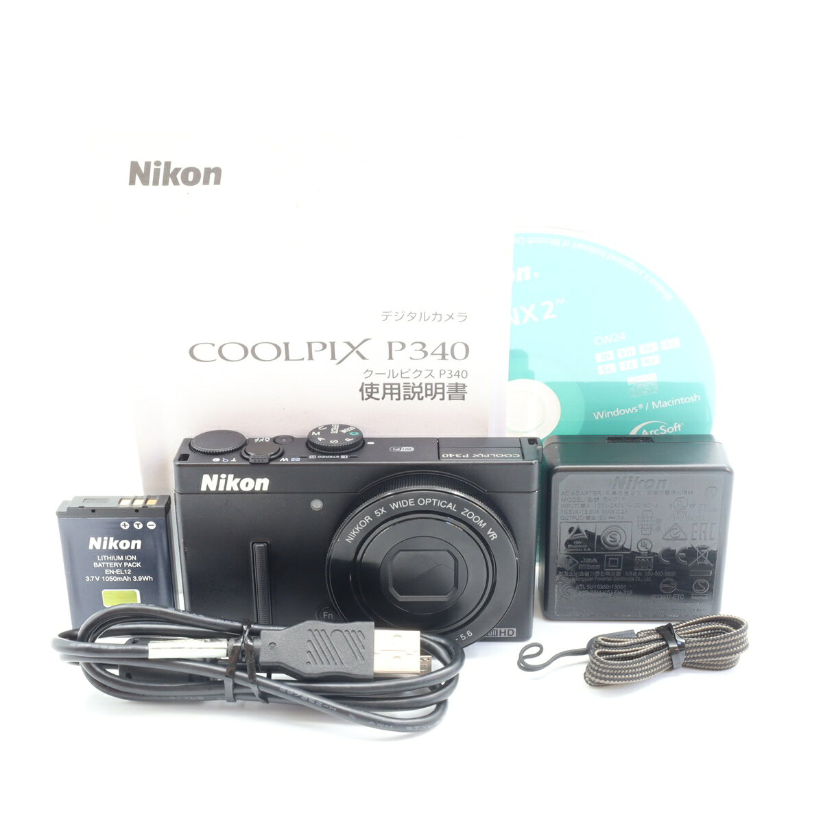 楽天市場】p340 p340bk 1200万画素 nikon デジタルカメラ ブラック