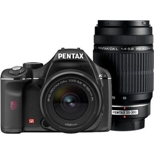 【中古】【1年保証】【美品】PENTAX K-x ダブルズームキット 18-55mm / 55-300mm ブラック