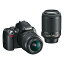 šۡ1ǯݾڡۡʡNikon D60 18-55mm VR 55-200mm VR ֥륺७å