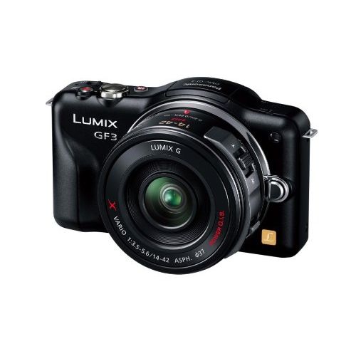 【中古】【1年保証】【美品】Panasonic LUMIX DMC-GF3 電動ズームキット ブラック