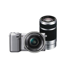 【中古】【1年保証】【美品】SONY NEX-5R E PZ 16-50mm + E 55-210mm シルバー