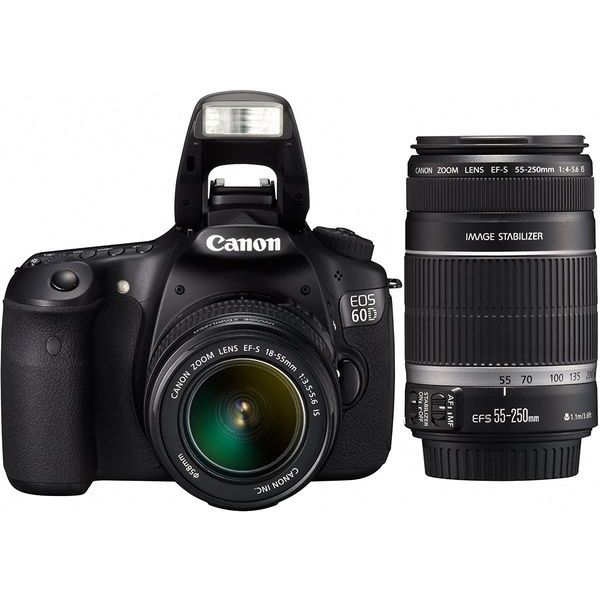 【中古】【1年保証】【美品】Canon EOS 60D ダブルズームキット 18-55mm IS 55-250mm IS