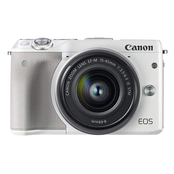【中古】【1年保証】【美品】Canon EOS M3 15-45mm IS STM レンズキット ホワイト