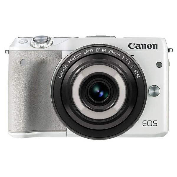【中古】【1年保証】【美品】Canon EOS M3 クリエイティブマクロレンズキット ホワイト