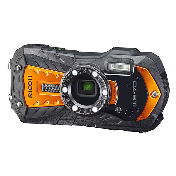 【中古】【1年保証】【美品】RICOH WG-70 オレンジ