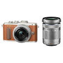 【中古】【1年保証】【美品】OLYMPUS E-PL8 EZダブルズームキット ブラウン