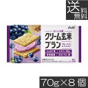 【本日限定ポイントアップ中】送料無料 アサヒグループ食品 クリーム玄米ブラン ブルーベリー 72g×8個たんぱく栄養食 シリアル