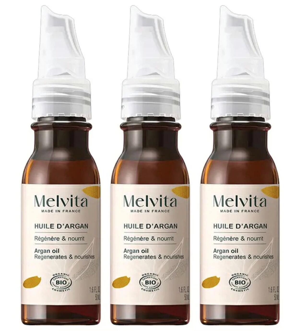 フランス製メルヴィータ大人気！アルガンオイル　お得な50ml 3本セット（楽天・プルミエールルミエール楽天市場店）