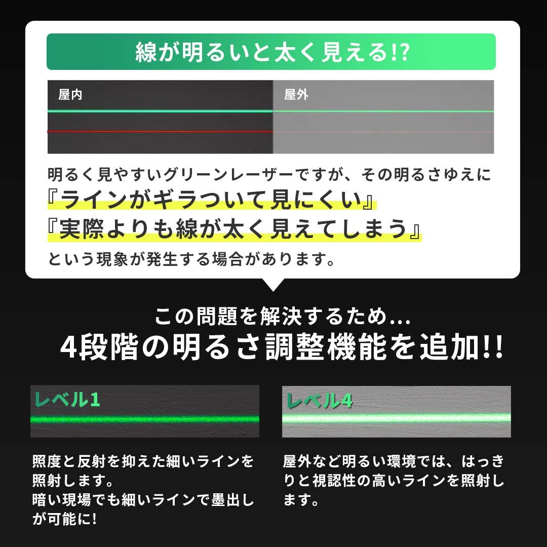 【5/16まで10%OFF】VOICE 3ライン グリーンレーザー墨出し器 Model-G3 アプリからの遠隔操作 タッチスイッチ メーカー1年保証 アフターメンテナンスも充実 大矩ライン照射モデル 墨出器 墨出し 墨だし器 墨出し機 墨出機 墨だし機 レーザーレベル レーザー水平器 3