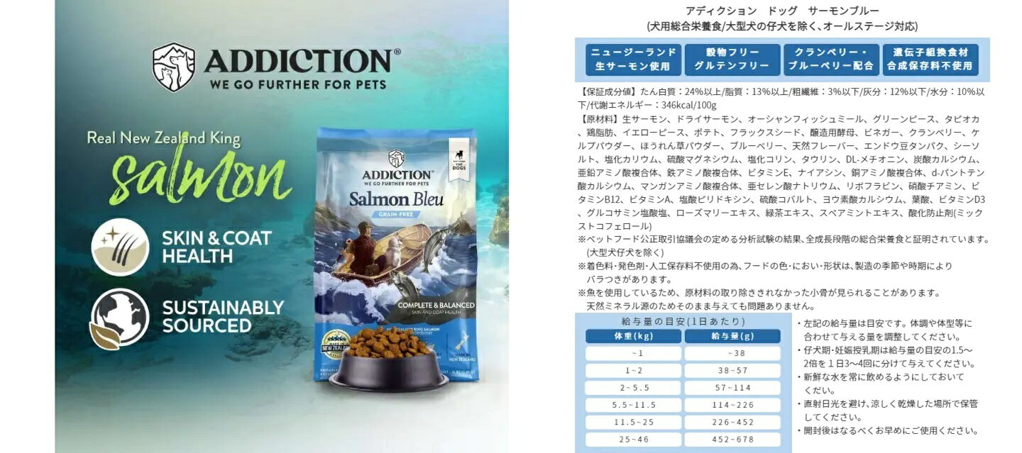 アディクション サーモンブルー 500g ドッグフード 2