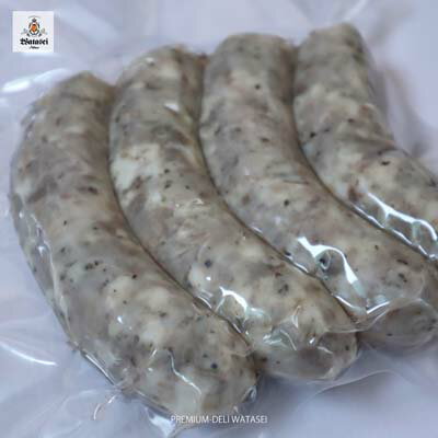 那須豚ウクライナのソーセージ コヴバサ　Ukrainian kovbasa　焼くだけで、本場の肉料理。Just Grill for an Authentic Taste of Tradition.　発色剤・リン酸塩Na不使用・保存料不使用・化学調味料不使用