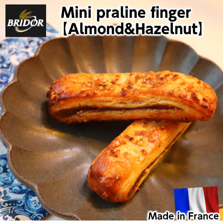 BRIDORフランス産ブリドール社製アーモンド&ヘーゼルナッツデニッシュ35g×2個 mini praline finger 35g 2pieces