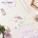 50%OFF セール リズシャルメル LISE CHARMEL ボクサー ショーツ BAISERS D ETE 夏のくちづけ レディース 下着 インポート 高級 ランジェリー 花柄 刺繍 かわいい ギフト 白 ホワイト M L Lc393 ACG0419