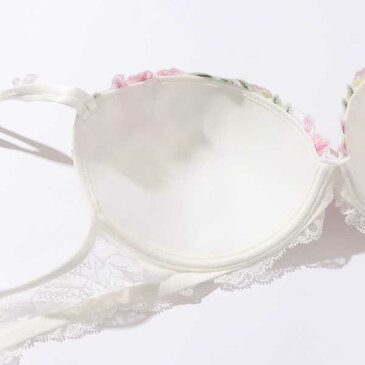 10%OFF セール リズシャルメル LISE CHARMEL ブラジャー モールドカップブラ BAISERS D ETE 夏のくちづけ レディース 下着 インポート 高級 ランジェリー 花柄 刺繍 かわいい ギフト 白 ホワイト 85C 90C ACG8519C Lc390