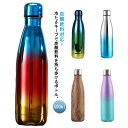 【炭酸 対応】水筒 ステンレスボトル 保冷 保温 大容量 500ml 真空断熱 直飲み 炭酸水 ビール 入れられる 炭酸ボトル マグボトル ステンレスボトル タ...