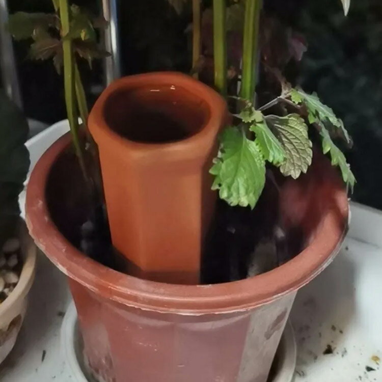 自動水やり器 植物 水やり 自動給水器 留守中も安心 ペットボトル対応 陶器 簡単 ...